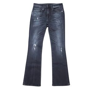 R13 Kickk Fit Strummer Boot Cut Jeans Black Women’s 25 Denim Mid Rise Stretch